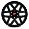 20x9 Mamba Off-Road M23 Gloss Black w/ Machined Ball Cut  6x5.5/139.7 -12mm