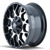 17x9 Mayhem Warrior 8015B Gloss Black w/ Machined Face 5x4.5/114.3 5x5/127 -12mm