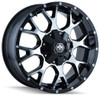 17x9 Mayhem Warrior 8015B Gloss Black w/ Machined Face 5x5/127 5x5.5/139.7 18mm