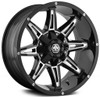 17x9 Mayhem Rampage 8090M Gloss Black w/ Milled Spokes 6x135 6x5.5/139.7 -12mm