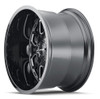20x10 Mayhem Cogent 8107B Gloss Black w/ Milled Spokes 6x135 6x5.5/139.7 -19mm