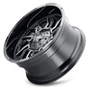 20x10 Mayhem Flywheel 8111BM Gloss Black w/ Milled Spokes 5x5/127 5x5.5/139.7 -19mm