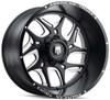 (Clearance - No Returns) 24x14 American Truxx AT1900 Sweep Matte Black Milled (* May Require Trimming) 8x170 -76mm