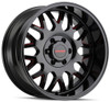 20x10 Mayhem Tripwire 8110BTR Gloss Black Milled w/ Prism Red 6x135 -19mm