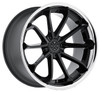 22x9 Blaque Diamond BD-23 Gloss Black w/ Chrome Stainless Steel Lip (CUSTOM)