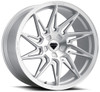 20x9.5 Blaque Diamond BD-F20 Brushed Silver (Flow Forged) (True Directional) (Right) (CUSTOM)
