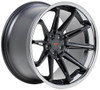 19x9.5 Ferrada CM2 Matte Black w/ Chrome Lip 5x4.5/114.3 40mm (CUSTOM) 