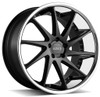 20x9 AZAD AZ23 Semi Matte Black w/ Chrome SS Lip 5x4.5/114.3 20mm