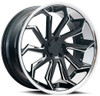 22x10.5 AZAD AZ1101 Gloss Black Machined w/ Chrome Stainless Steel Lip 5x4.5/114.3 40mm