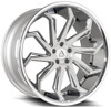 20x10.5 AZAD AZ1101 Brushed Silver w/ Chrome Stainless Steel Lip 5x120 42mm