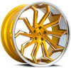 20x10.5 AZAD AZ1101 Brushed Gold w/ Chrome Stainless Steel Lip 5x4.5/114.3 42mm