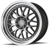17x8 Aodhan AH02 Hyper Black w/ Machined Lip 5x100 5x4.5/114.3 35mm