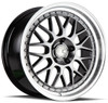 18x8.5 Aodhan AH02 Hyper Black w/ Machined Lip 5x4.5/114.3 35mm