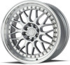 17x8 Aodhan AH02 Silver w/ Machined Lip 4x100 4x4.5/114.3 35mm