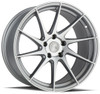 18x8.5 Aodhan AH09 Gloss Silver w/ Machined Face  5x100 35mm (Left)