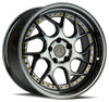 18x9.5 Aodhan DS01 Black Vacuum w/ Gold Rivet 5x4.5/114.3 30mm