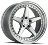 18x9.5 Aodhan DS05 Silver w/ Machined Face 5x4.5/114.3 15mm
