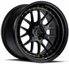 18x10.5 Aodhan DS06 Gloss Black w/ Gold Rivets 5x4.5/114.3 22mm