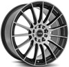 18x8 DRW D15 Gloss Black Machined Face 5x110 5x4.5/114.3 40mm