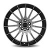 18x8 DRW D15 Gloss Black Machined Face 5x110 5x4.5/114.3 40mm