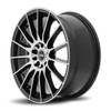 17x7 DRW D15 Gloss Black Machined Face 4x100 4x4.5/114.3 40mm