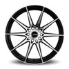 18x8 DRW D19 Gloss Black Machined Face 5x110 5x4.5/114.3 38mm
