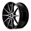 18x8 DRW D19 Gloss Black Machined Face 5x110 5x4.5/114.3 38mm