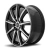 17x7 DRW D18 Gloss Black Machined Face 5x100 5x4.5/114.3 38mm