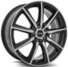 18x7.5 DRW D18 Gloss Black Machined Face 4x100 4x4.5/114.3 40mm