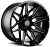 20x12 Force Off-Road F34 Gloss Black Milled (* May Require Trimming) 5x5.5/139.7 -44mm