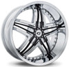 22x8.5 Diablo Blitz Chrome w/ Black Inserts (Custom 2-3 weeks)