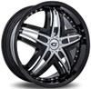 22x8.5 Diablo Blitz Black w/ Chrome Inserts (CUSTOM)