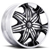 24x10 Diablo Morpheus Chrome w/ Black Accent (6 in. Lip) (CUSTOM 2-3 weeks)