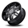 24x10 Diablo Morpheus Black w/ Chrome Accent (6 in. Lip) (CUSTOM)