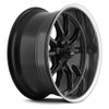 17x8 Ridler 650 Matte Black w/ Polished Lip 5x4.75/120.7 0mm