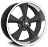20x8.5 Ridler 695 Matte Black w/ Machined Lip 5x4.5/114.3 0mm