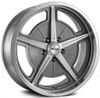 (Clearance - No Returns) 20x10 Ridler 605 Gray Machined Spokes & Lip 5x5/127 0mm