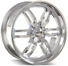 22x9.5 Ridler 609 Chrome 6x135 30mm