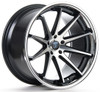 20x11 Rohana RC10 Black Machined w/ Chrome Stainless Steel Lip 5x4.5/114.3 28mm