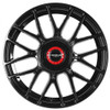 17x8 Versus VS22 Gloss Black w/ Red Cap 5x100 5x4.5/114.3 35mm