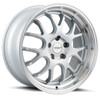 18x8.5 Versus VS824 Silver w/ Polished Lip 5x4.5/114.3 35mm