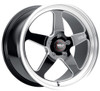 18x12 Weld Performance Ventura Drag S155 Gloss Black Milled Machined (Rotary Formed) 5x4.75/120.7 55mm