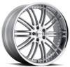 20x10 XIX X23 Silver w/ Machined Face (Chrome Stainless Steel Lip) 5x120 40mm