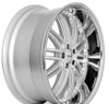 22x9 XIX X23 Silver w/ Machined Face (Chrome Stainless Steel Lip) 5x115 15mm