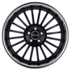 20x8.5 XIX X59 Gloss Black w/ Stainless Steel Chrome Lip 5x4.25/108 35mm