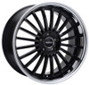 20x8.5 XIX X59 Gloss Black w/ Stainless Steel Chrome Lip 5x112 35mm