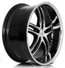22x9 XIX X15 Gloss Black Machined w/ Chrome Stainless Steel Lip 5x120 15mm