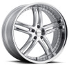 20x8.5 XIX X15 Silver Machined w/ Chrome Stainless Steel Lip 5x4.5/114.3 20mm