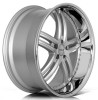 22x9 XIX X15 Silver Machined w/ Chrome Stainless Steel Lip 5x5/127 35mm