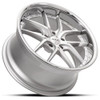 20x8.5 XIX X61 Silver Machined w/ Stainless Steel Lip 5x112 35mm